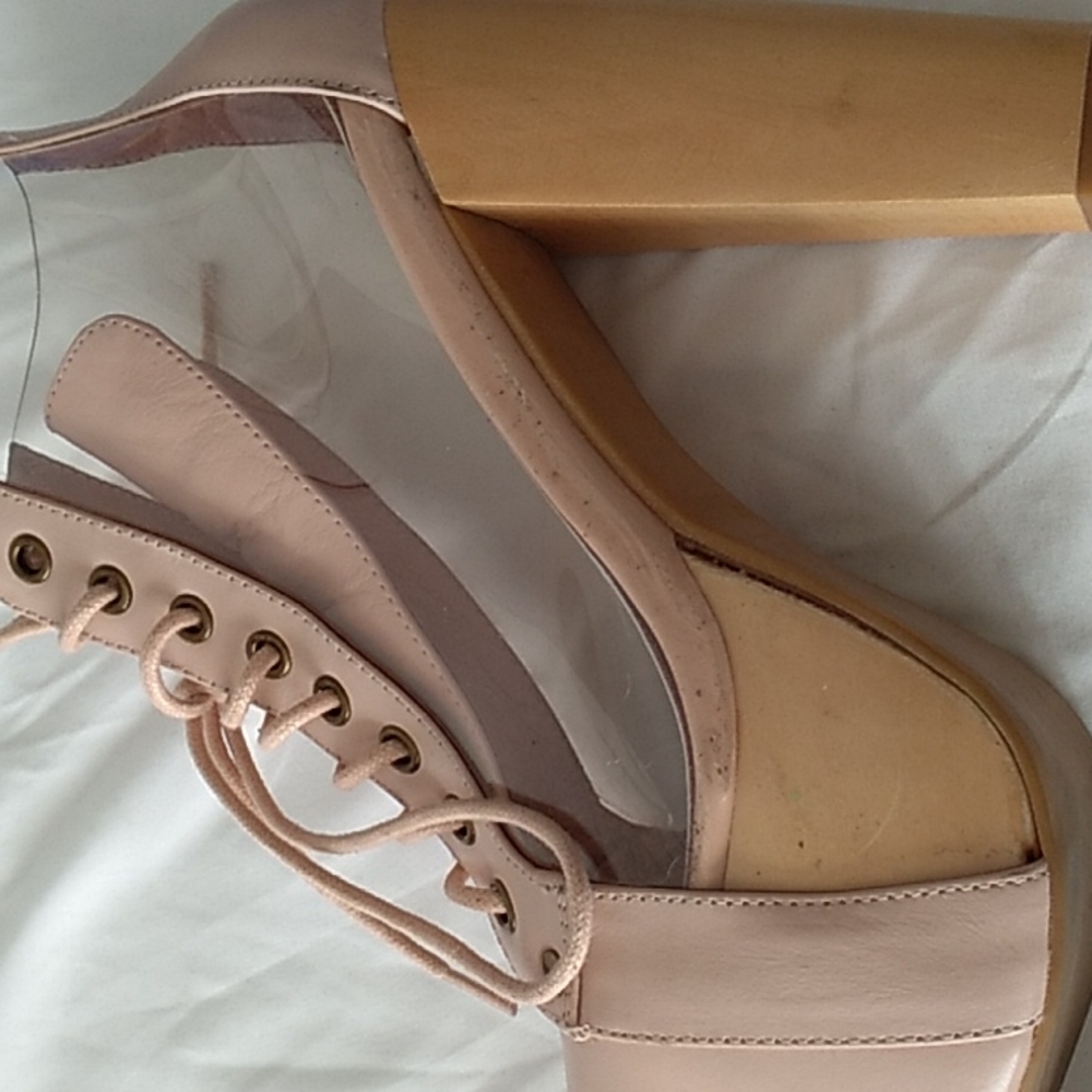 *LAST CHANCE *❗Jeffrey Campbell Cleata in Blush Neutral Pink boots - Picture 9 of 16